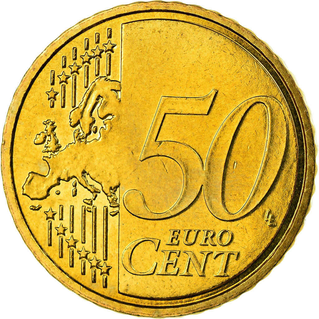 France, 50 Euro Cent, 2007, MS(63), Brass, KM:1412