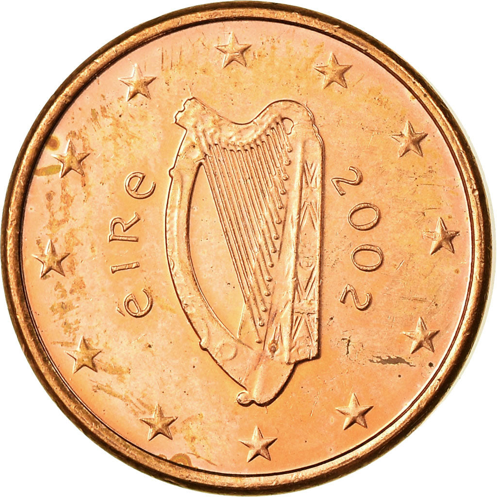 REPUBBLICA D’IRLANDA, Euro Cent, 2002, SPL-, Acciaio placcato rame, KM:32