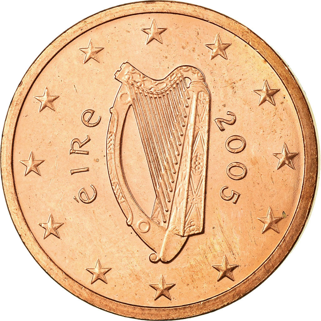 IRELAND REPUBLIC, 5 Euro Cent, 2005, MS(63), Copper Plated Steel, KM:34