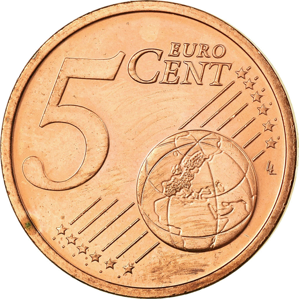 IRELAND REPUBLIC, 5 Euro Cent, 2005, MS(63), Copper Plated Steel, KM:34