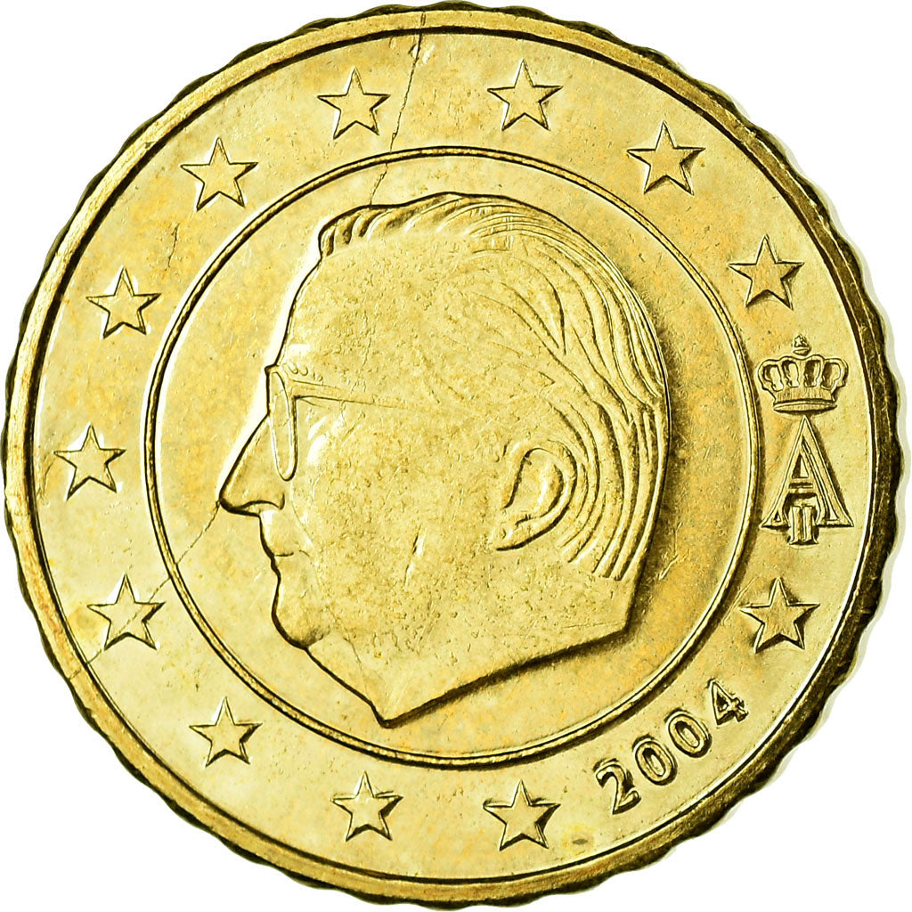 Belgium, 10 Euro Cent, 2004, AU(55-58), Brass, KM:227