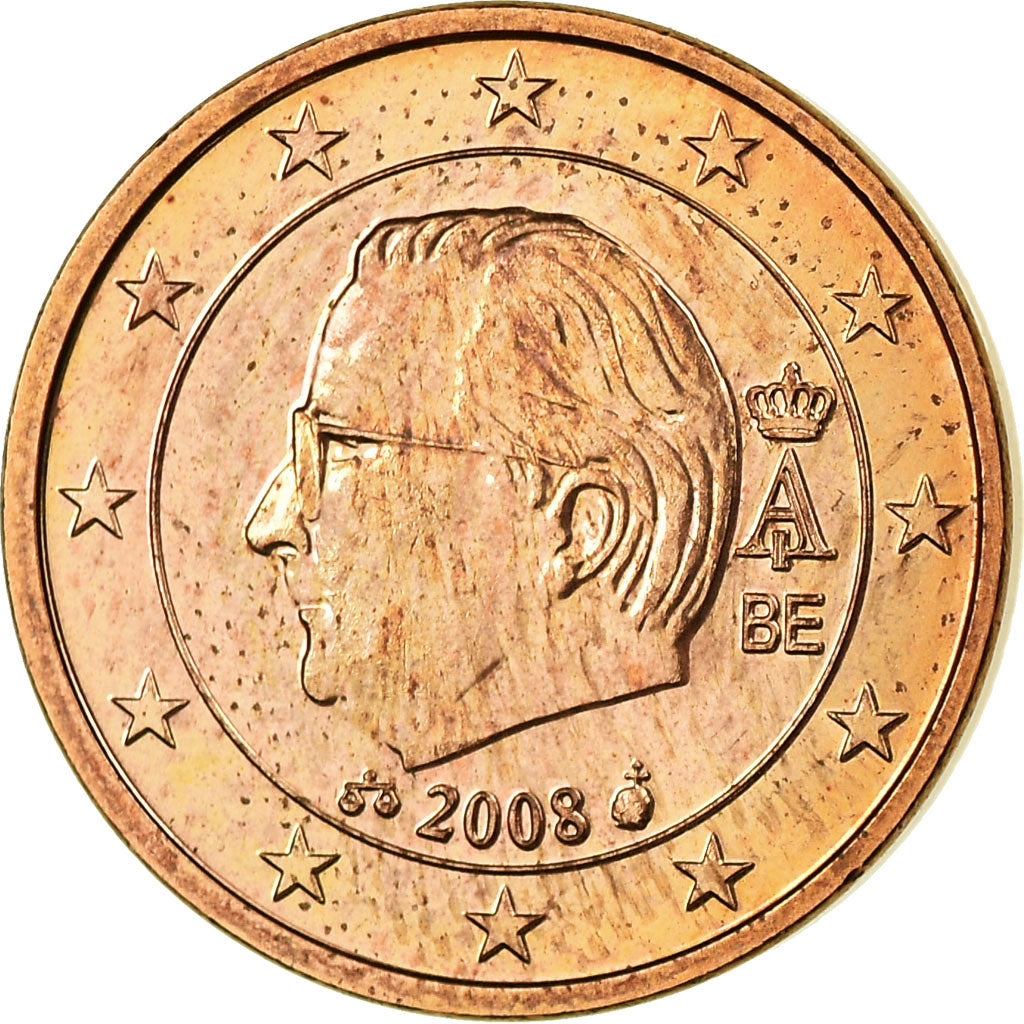 Belgium, Euro Cent, 2008, MS(63), Copper Plated Steel, KM:274