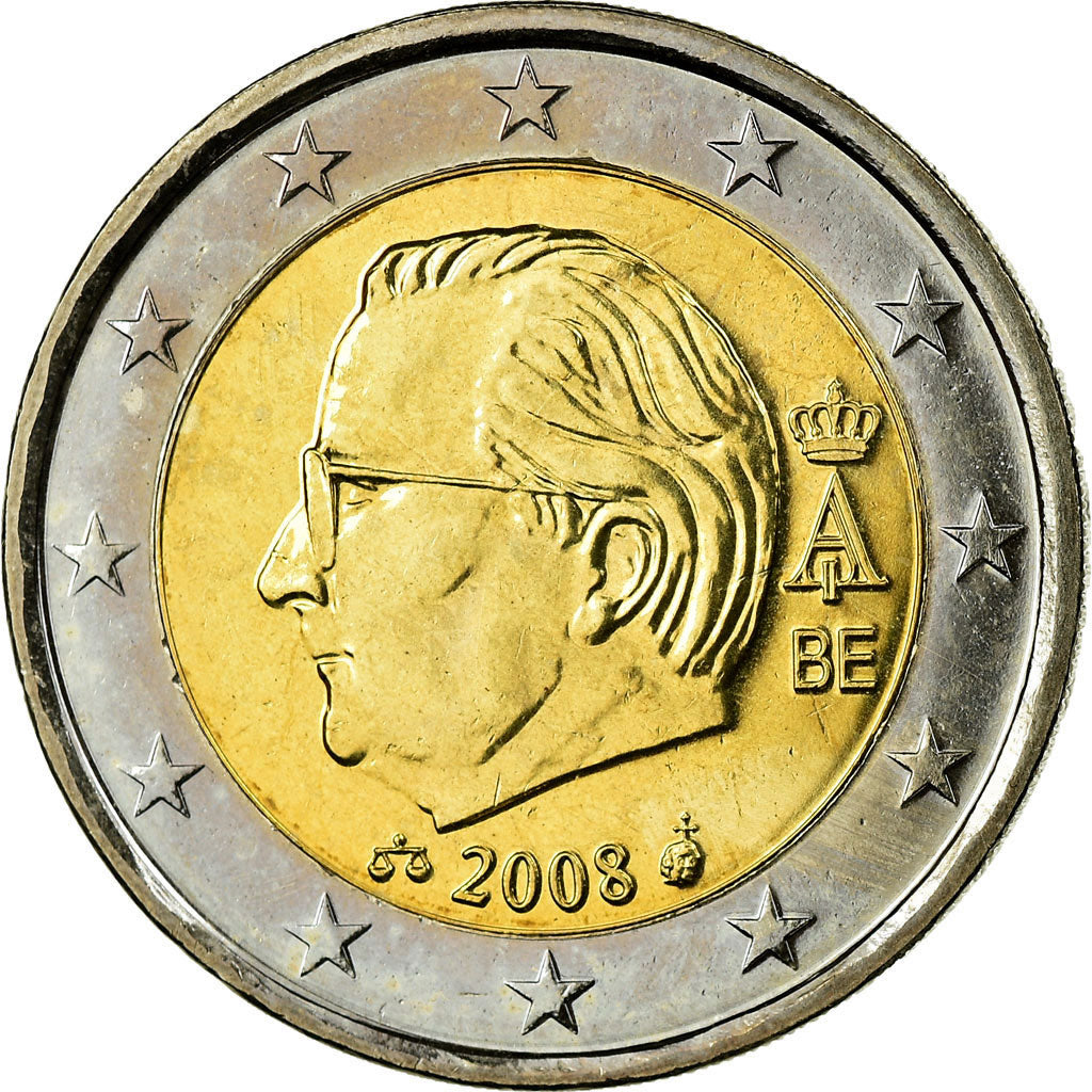 Belgium, 2 Euro, 2008, MS(63), Bi-Metallic, KM:281