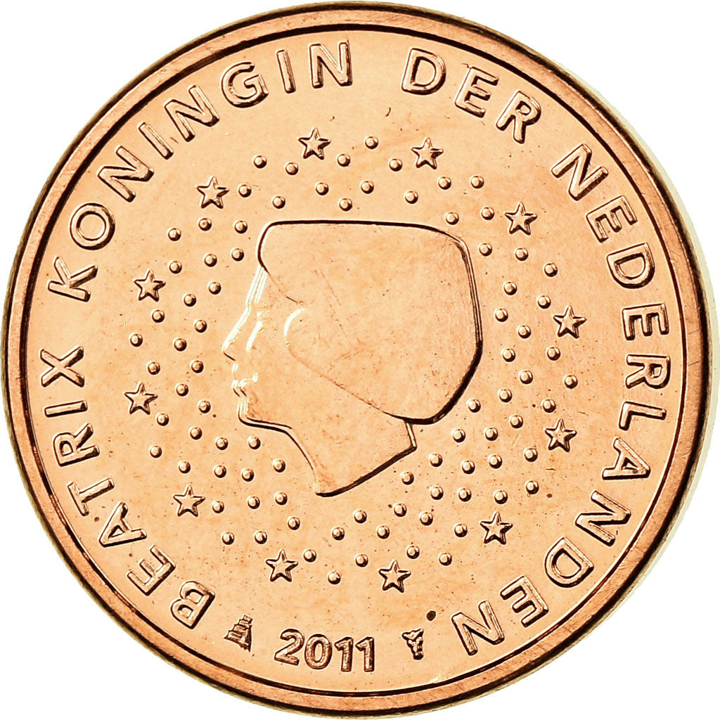 Paesi Bassi, Euro Cent, 2011, FDC, Acciaio placcato rame, KM:234