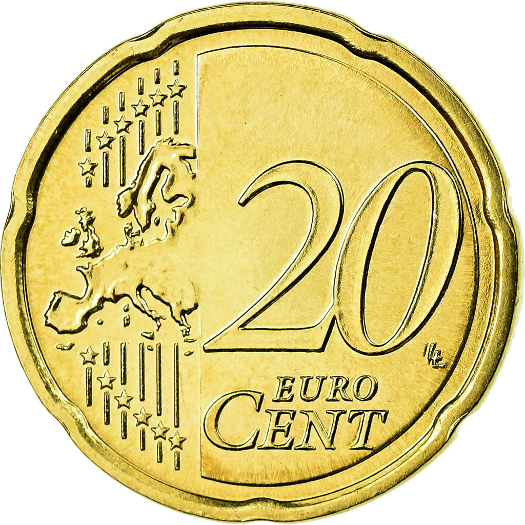 Netherlands, 20 Euro Cent, 2011, MS(65-70), Brass, KM:269