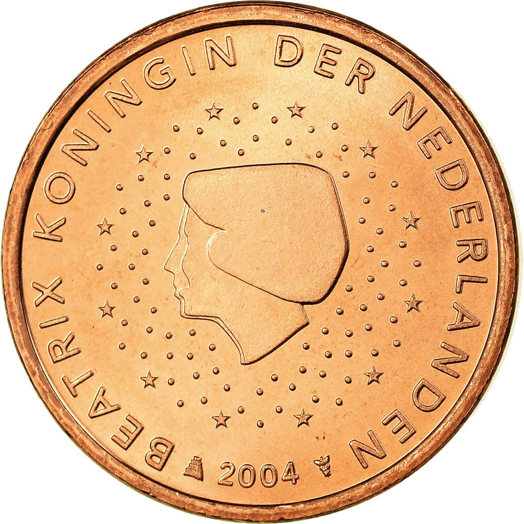 Paesi Bassi, 5 Euro Cent, 2004, FDC, Acciaio placcato rame, KM:236