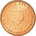 Paesi Bassi, 5 Euro Cent, 2004, FDC, Acciaio placcato rame, KM:236