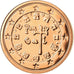 Portugal, Euro Cent, 2010, MS(65-70), Aço Cromado a Cobre, KM:740