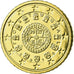 Portugal, 50 Euro Cent, 2010, MS(65-70), Latão, KM:765
