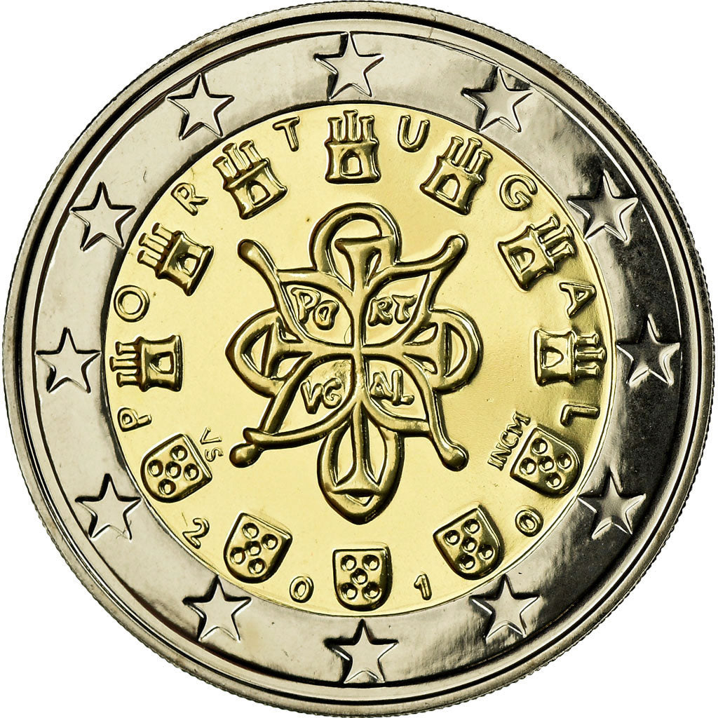 Portugal, 2 Euro, 2010, MS(65-70), Bi-Metallic, KM:767