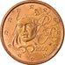 France, 5 Euro Cent, 2000, AU(55-58), Copper Plated Steel, KM:1284