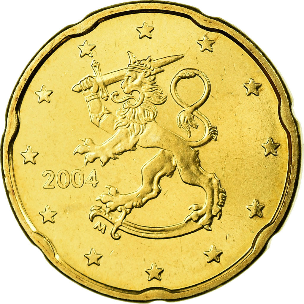 Finnland, 20 Euro Cent, 2004, STGL, Messing, KM:102
