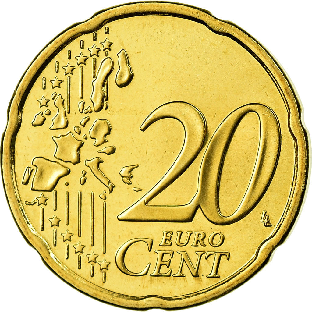 Finnland, 20 Euro Cent, 2004, STGL, Messing, KM:102
