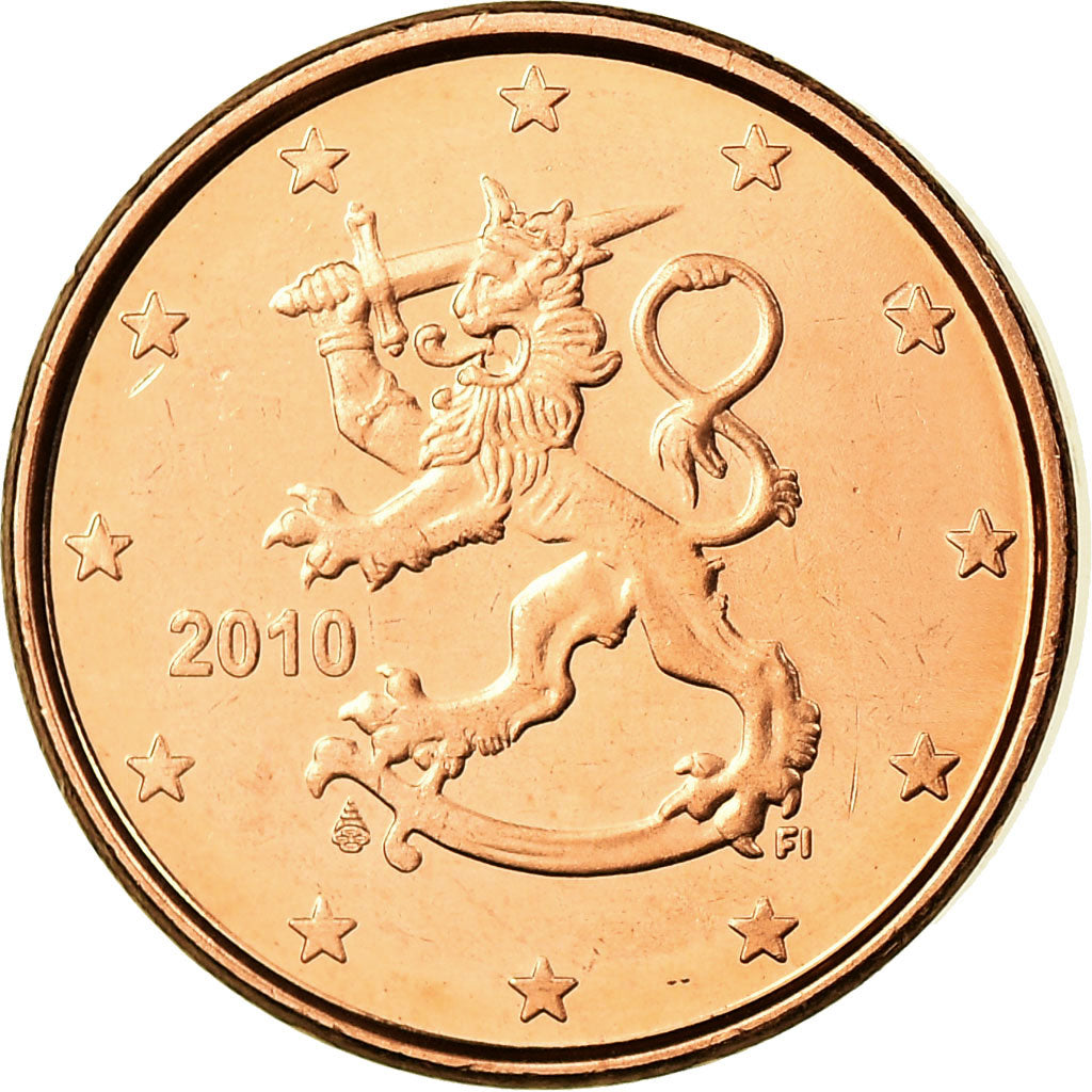 Finlandia, Euro Cent, 2010, FDC, Acciaio placcato rame, KM:98