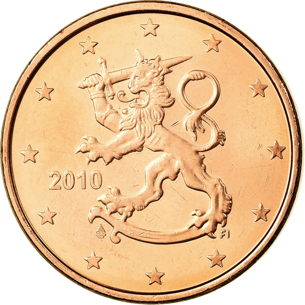 Finnland, 5 Euro Cent, 2010, STGL, Copper Plated Steel, KM:100