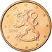 Finnland, 5 Euro Cent, 2010, STGL, Copper Plated Steel, KM:100