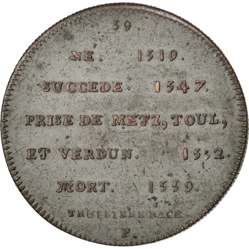 France, Medal, Henry II, History, AU(50-53), Copper