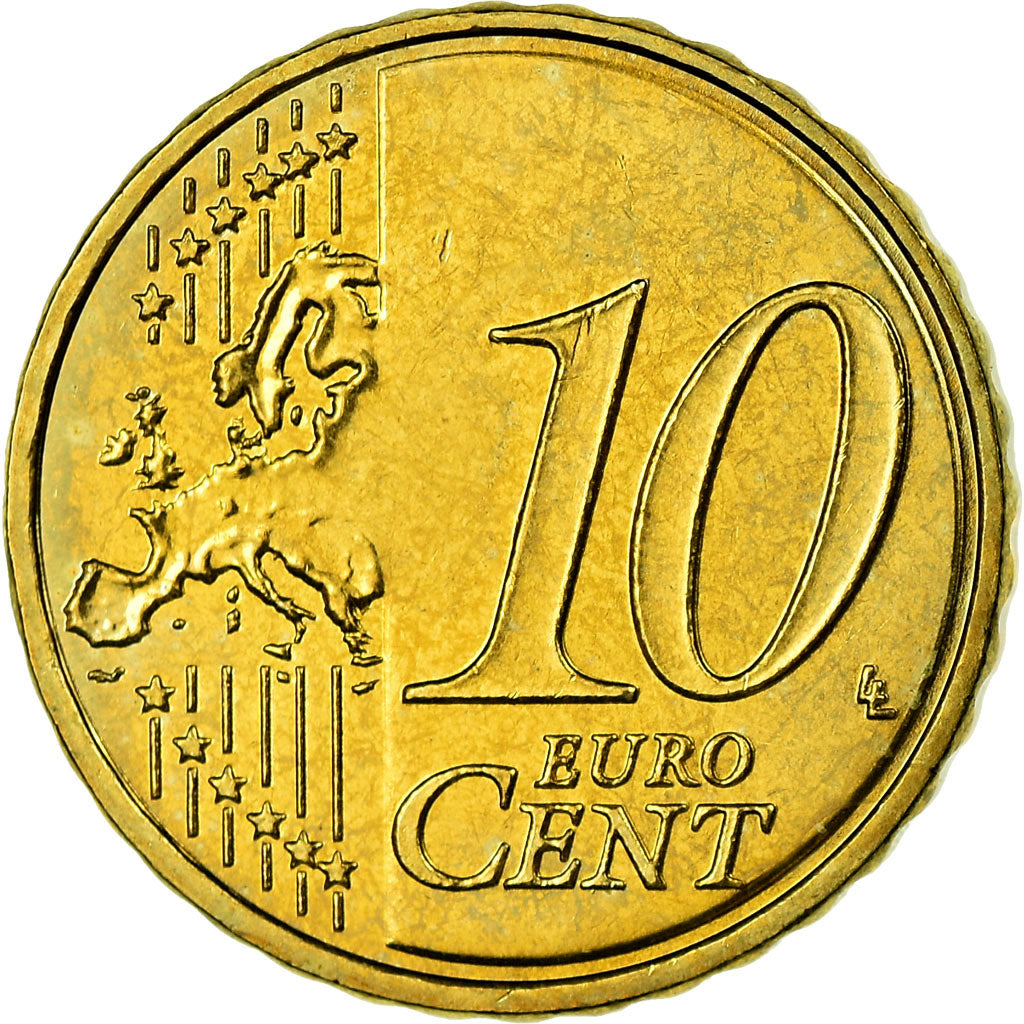 Luxemburg, 10 Euro Cent, 2007, UNC-, Tin, KM:89