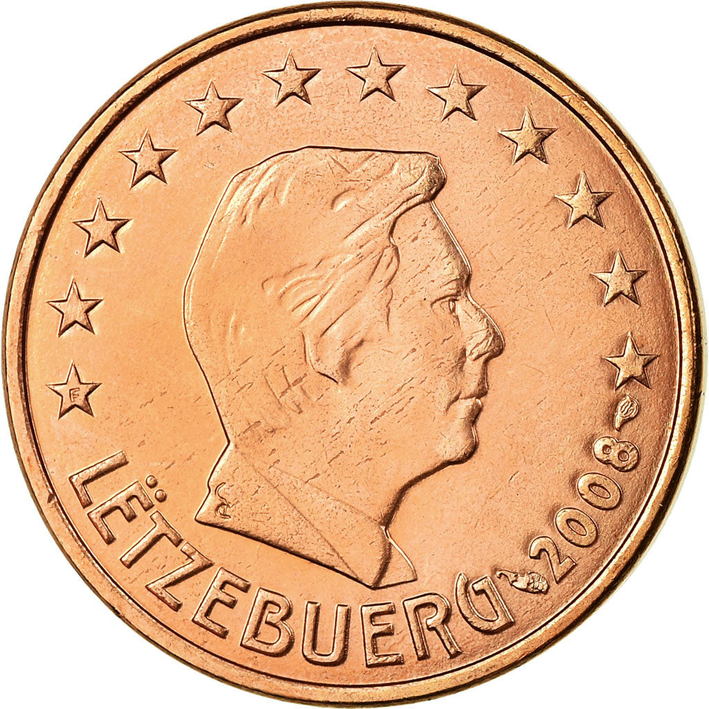 Luxemburg, 5 Euro Cent, 2008, UNC-, Copper Plated Steel, KM:77