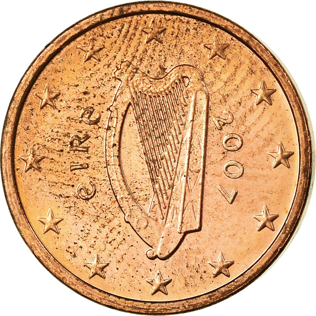 IRELAND REPUBLIC, Euro Cent, 2007, EF(40-45), Copper Plated Steel, KM:32