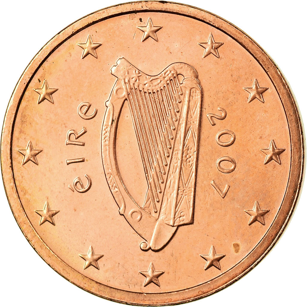 IRELAND REPUBLIC, 5 Euro Cent, 2007, MS(63), Copper Plated Steel, KM:34