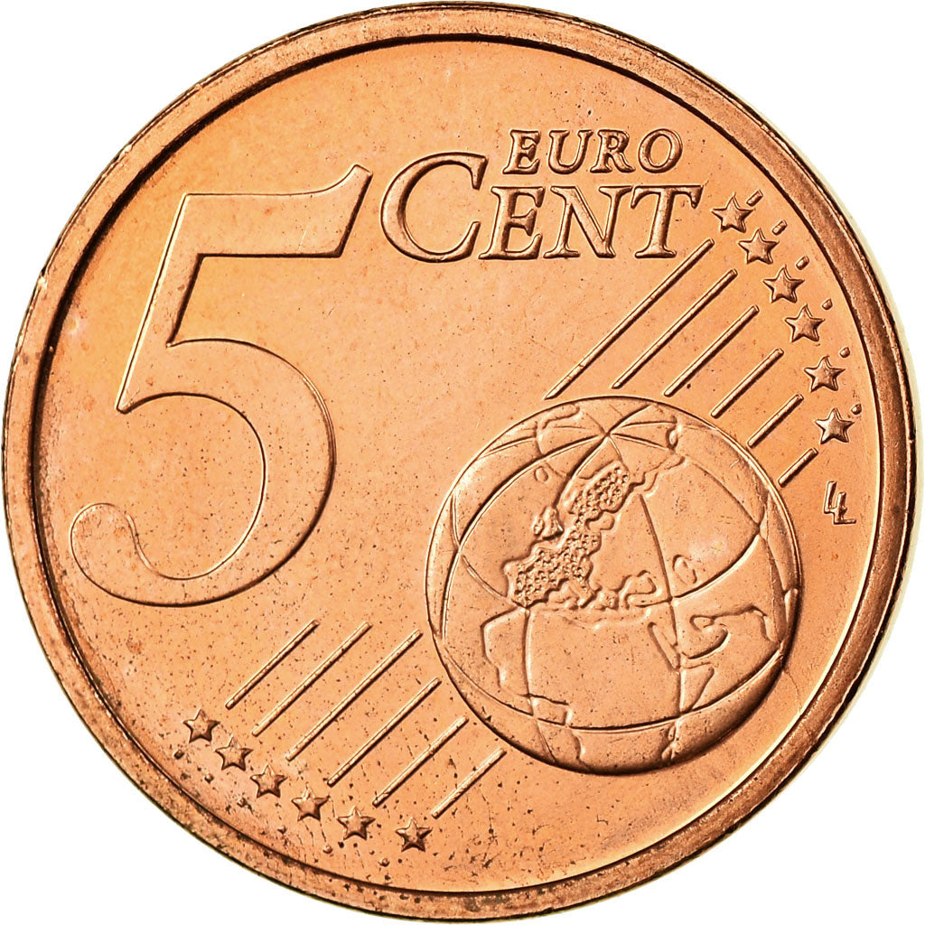 IRELAND REPUBLIC, 5 Euro Cent, 2007, MS(63), Copper Plated Steel, KM:34