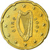 IRELAND REPUBLIC, 20 Euro Cent, 2007, MS(63), Brass, KM:48
