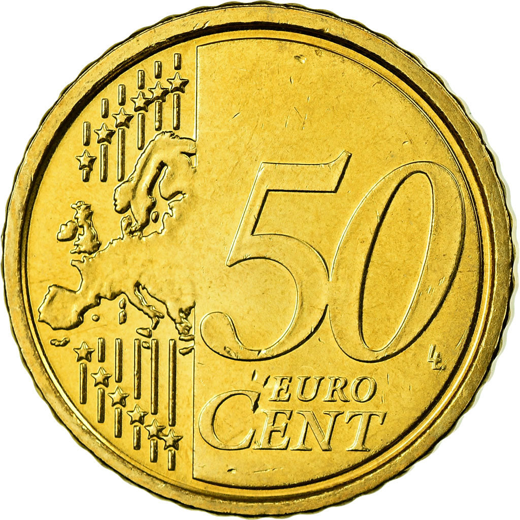 REPUBBLICA D’IRLANDA, 50 Euro Cent, 2007, SPL, Ottone, KM:49