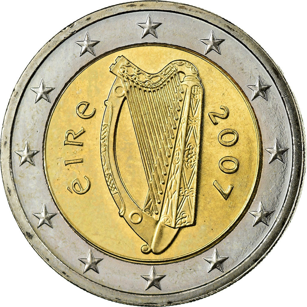 IRELAND REPUBLIC, 2 Euro, 2007, MS(63), Bi-Metallic, KM:51