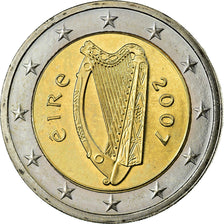 IRELAND REPUBLIC, 2 Euro, 2007, MS(63), Bi-Metallic, KM:51