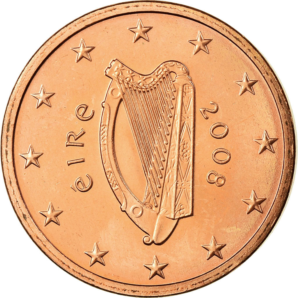 IRELAND REPUBLIC, 5 Euro Cent, 2008, MS(63), Copper Plated Steel, KM:34