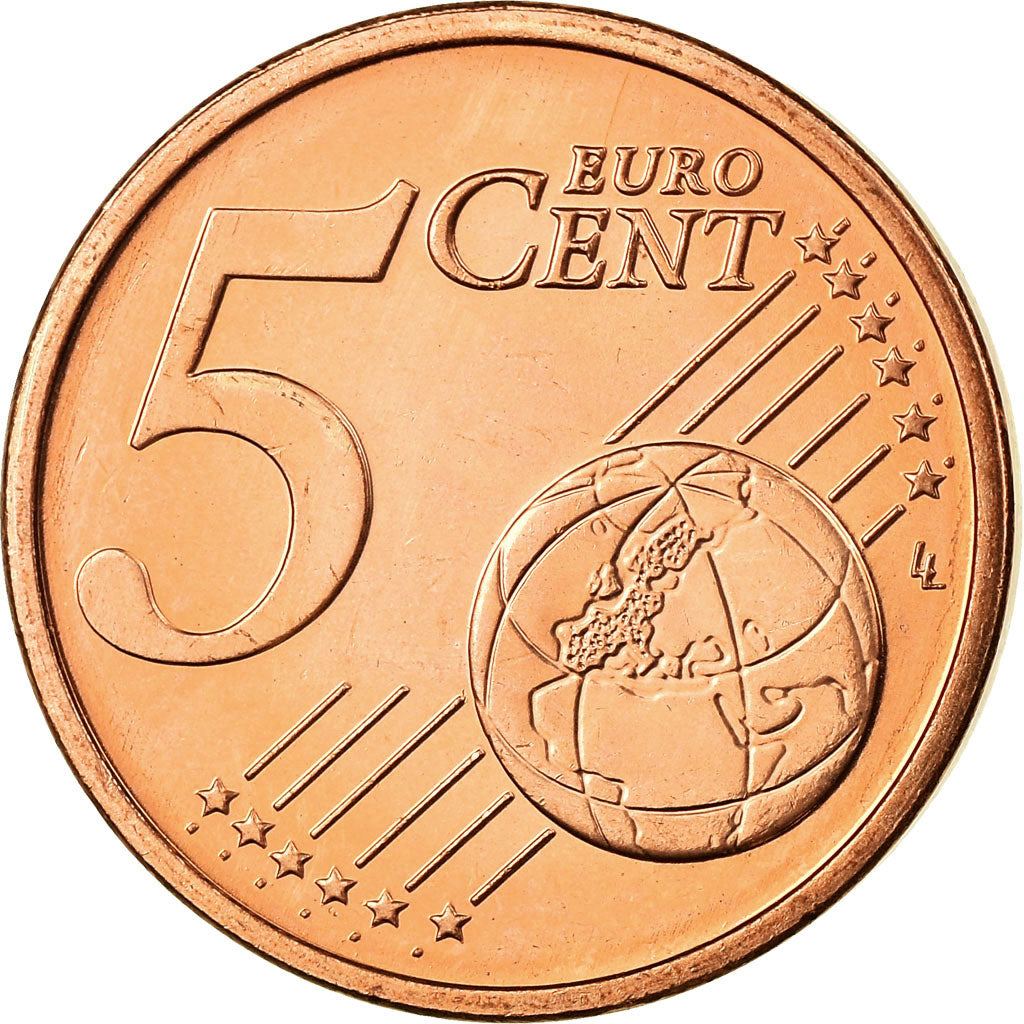 IRELAND REPUBLIC, 5 Euro Cent, 2008, MS(63), Copper Plated Steel, KM:34