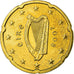 IRELAND REPUBLIC, 20 Euro Cent, 2008, MS(63), Brass, KM:48