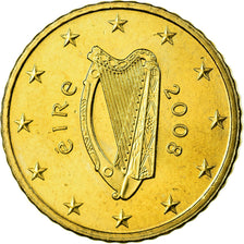 IRELAND REPUBLIC, 50 Euro Cent, 2008, MS(63), Brass, KM:49