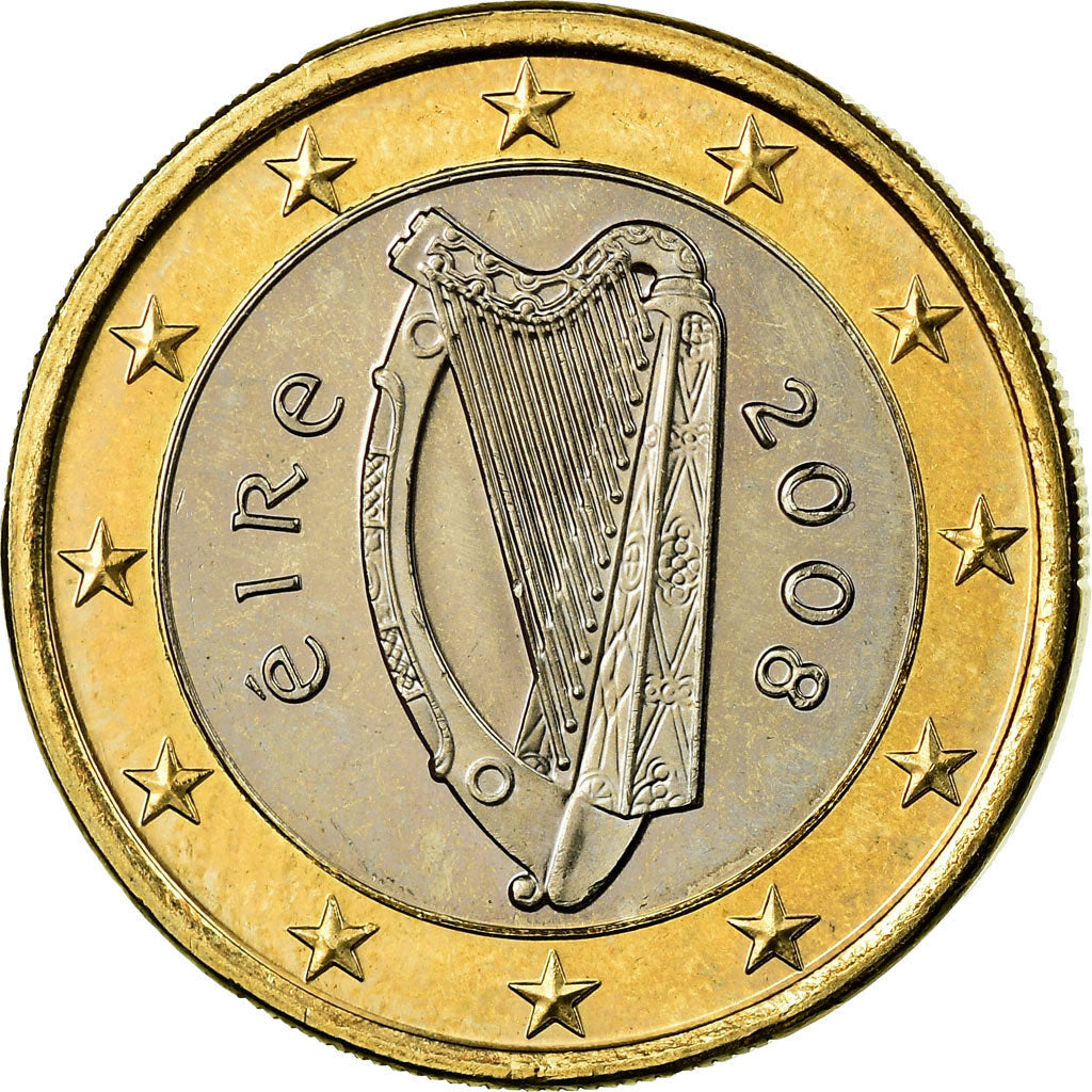 IRELAND REPUBLIC, Euro, 2008, MS(63), Bi-Metallic, KM:50
