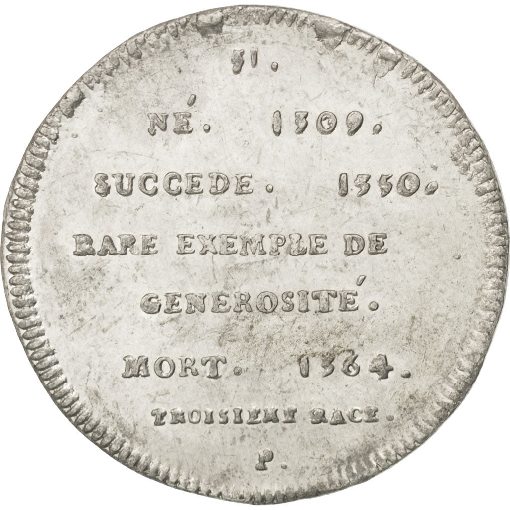 France, Medal, Jean II, History, AU(50-53), Tin