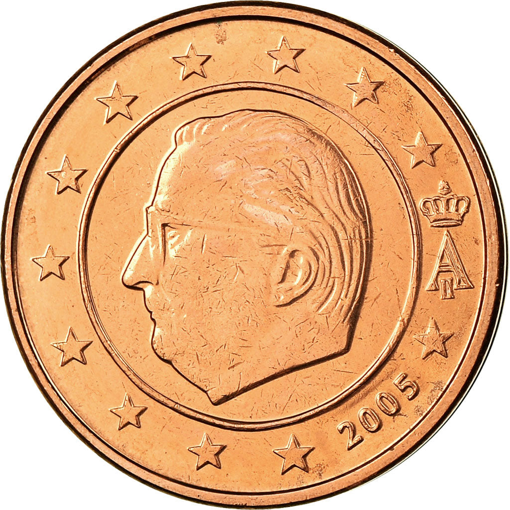 Belgium, 2 Euro Cent, 2005, MS(65-70), Copper Plated Steel, KM:225