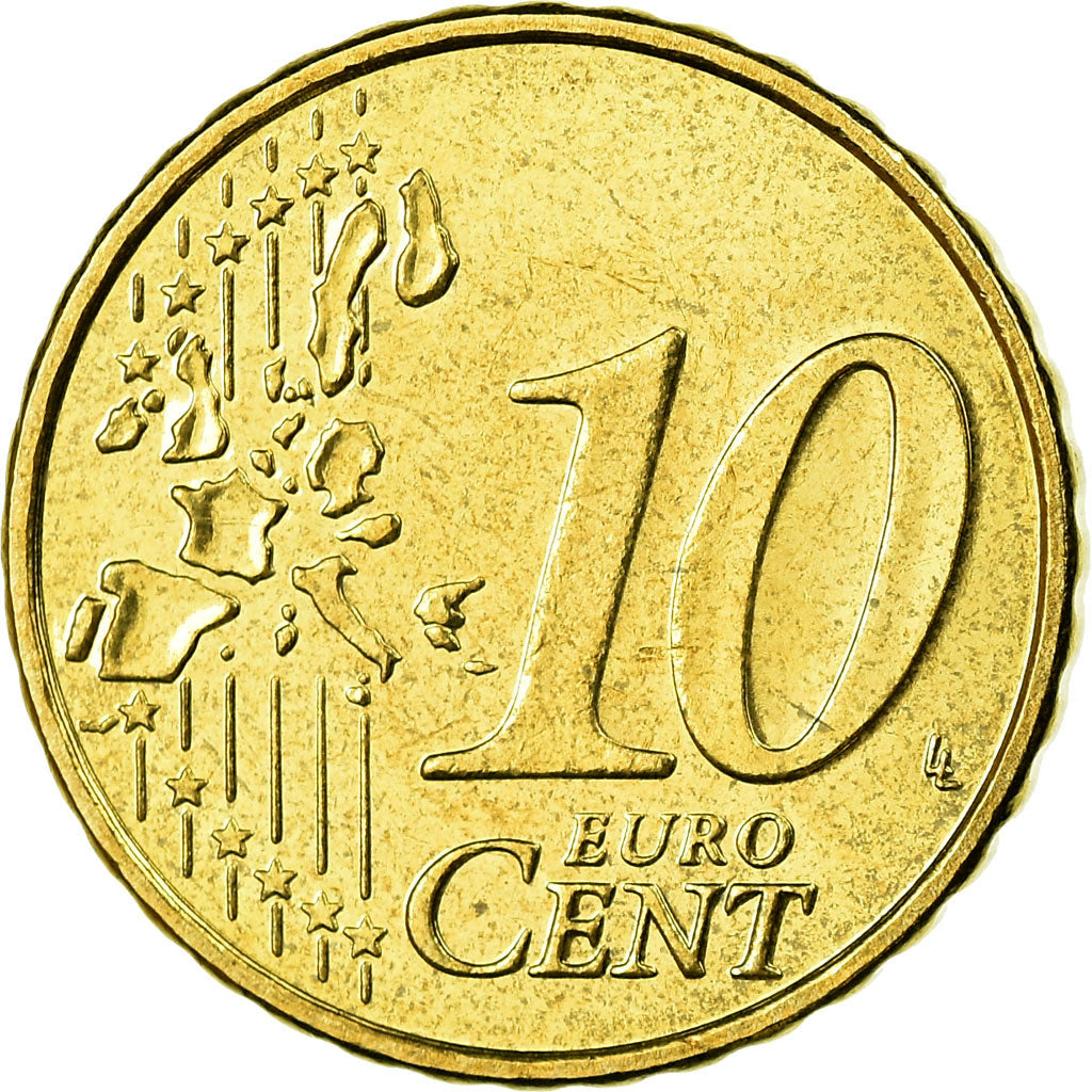 Belgium, 10 Euro Cent, 2006, MS(65-70), Brass, KM:227