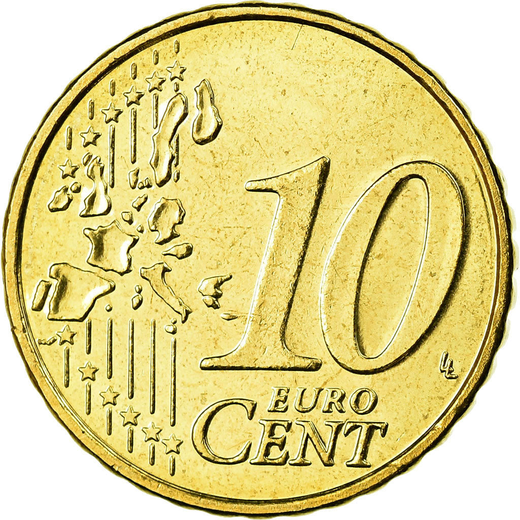 Belgium, 10 Euro Cent, 2006, MS(65-70), Brass, KM:227