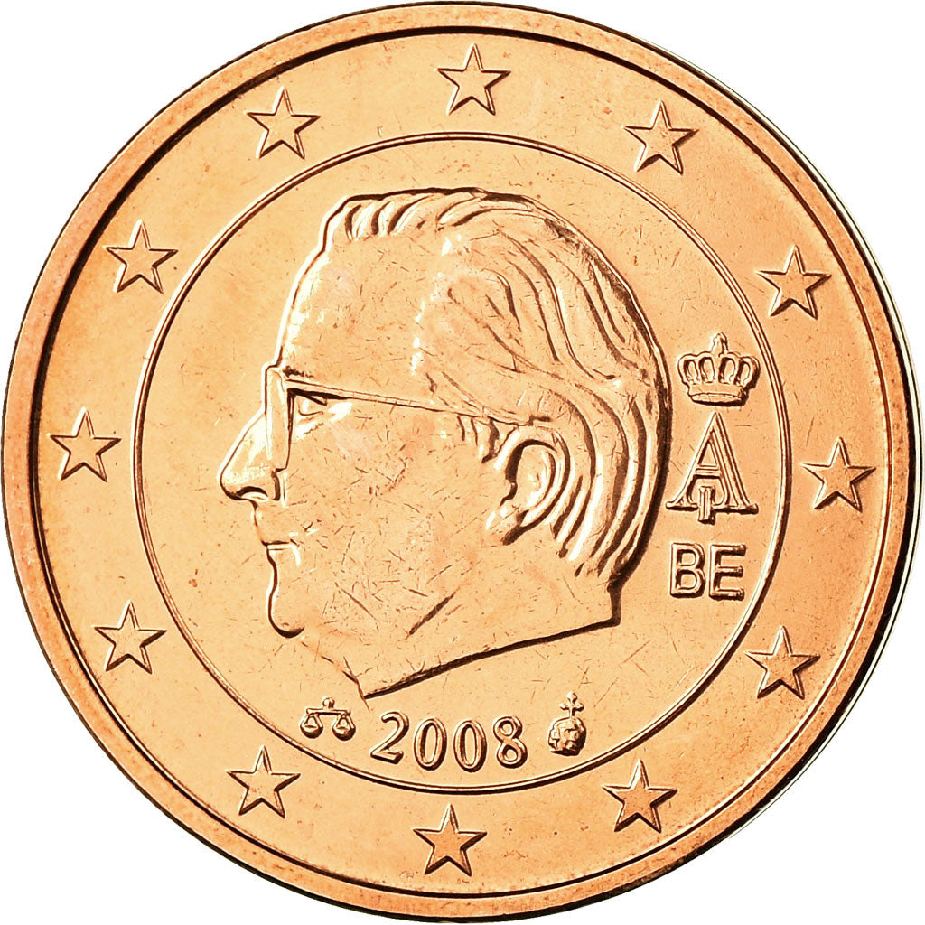 Belgium, 2 Euro Cent, 2008, MS(65-70), Copper Plated Steel, KM:275