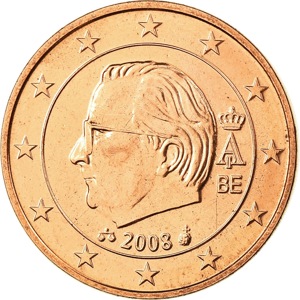 Belgium, 5 Euro Cent, 2008, MS(65-70), Copper Plated Steel, KM:276