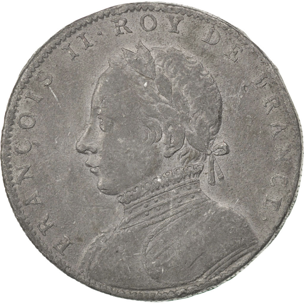 FRANCE, History, Francis II, Medal, EF(40-45), Tin, 32, 14.96