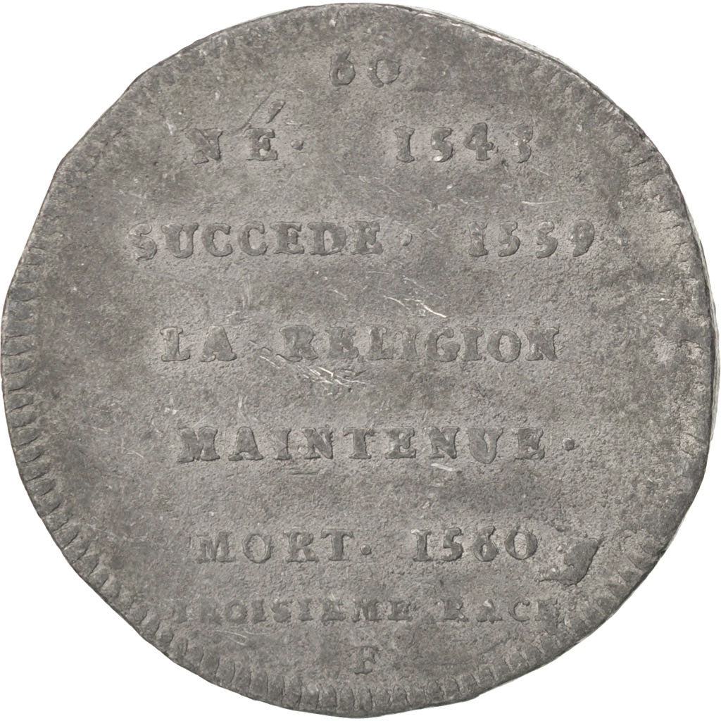 FRANCE, History, Francis II, Medal, EF(40-45), Tin, 32, 14.96