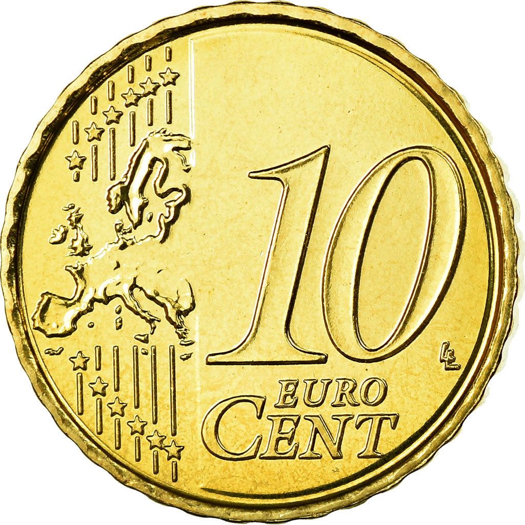 Belgio, 10 Euro Cent, 2008, FDC, Ottone, KM:277
