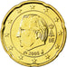 Belgium, 20 Euro Cent, 2008, MS(65-70), Brass, KM:278