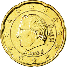 Belgien, 20 Euro Cent, 2008, STGL, Messing, KM:278