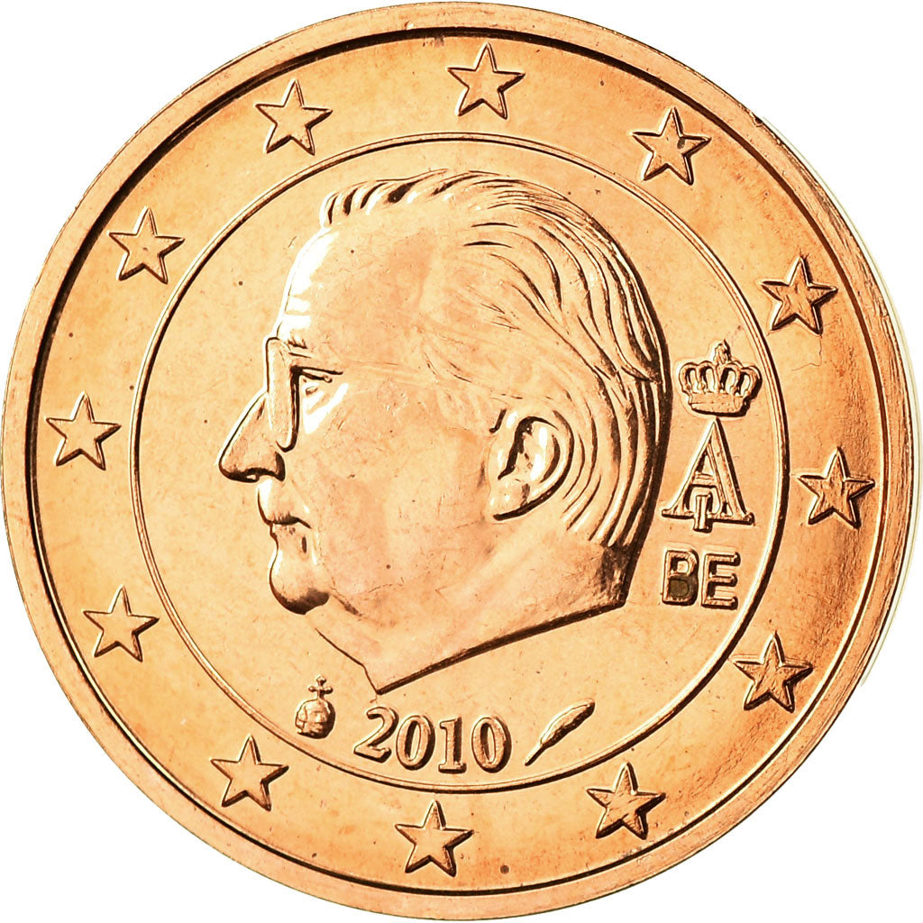 Belgium, 2 Euro Cent, 2010, MS(65-70), Copper Plated Steel, KM:275