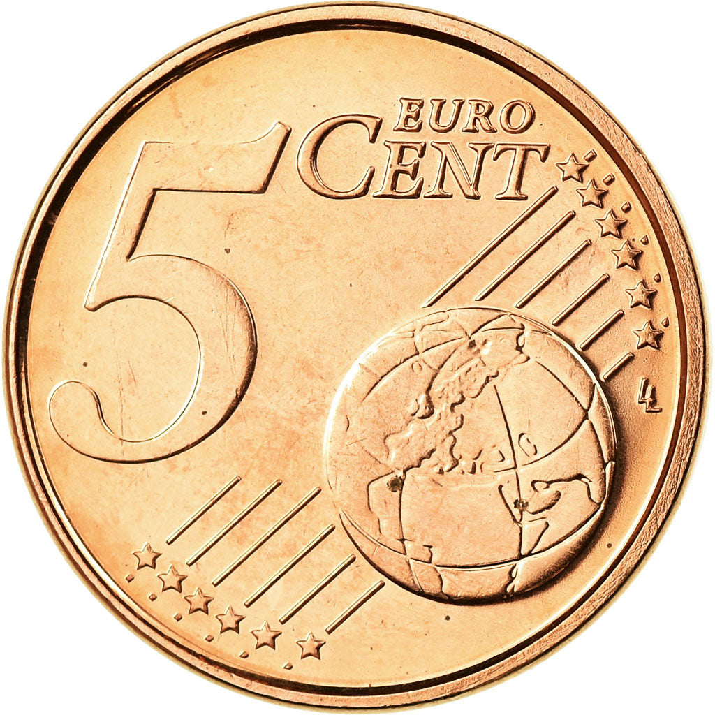 Bélgica, 5 Euro Cent, 2010, MS(65-70), Aço Cromado a Cobre, KM:276