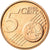 Bélgica, 5 Euro Cent, 2010, MS(65-70), Aço Cromado a Cobre, KM:276