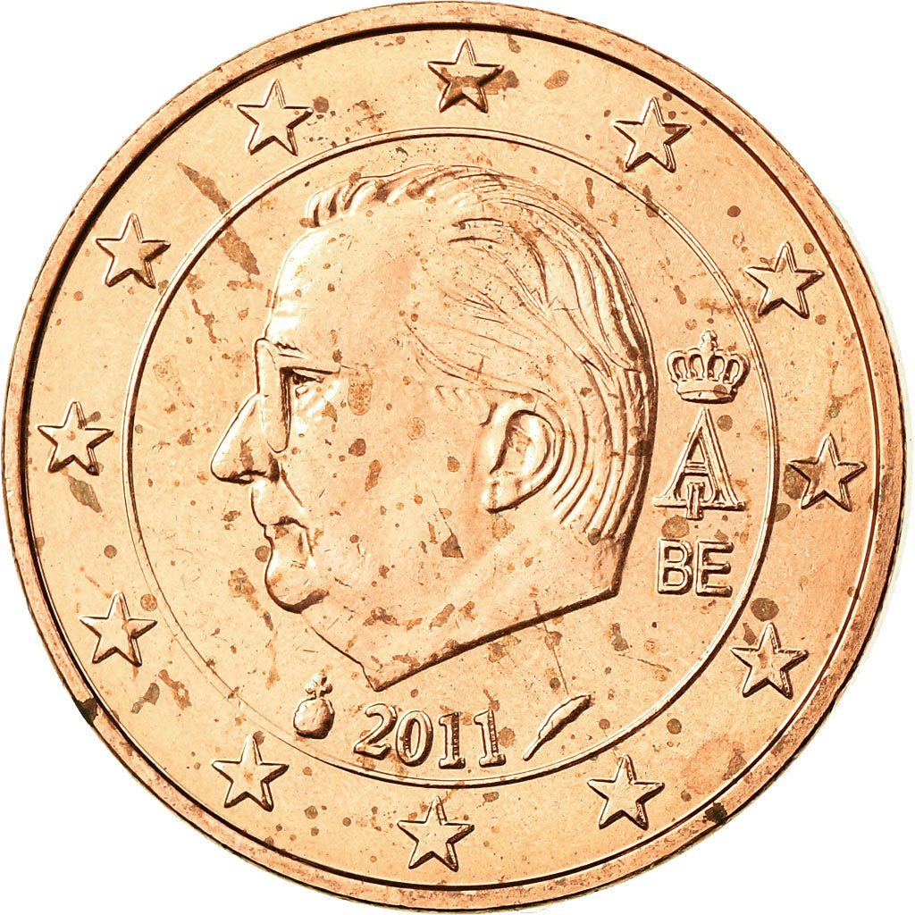 Belgien, 5 Euro Cent, 2011, UNZ, Copper Plated Steel, KM:276